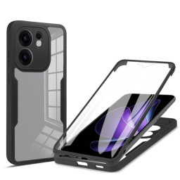 DUAL Kétoldalas tok fóliával Oppo Reno13 F 5G fekete
