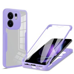 DUAL Kétoldalas tok fóliával Oppo Reno13 F 5G lila