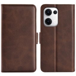 SIDE Pénztárca tok Oppo Reno13 5G készülékhez, sötétbarna