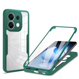 DUAL Kétoldalas fóliás tok Oppo Reno13 5G zöld
