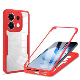 DUAL Kétoldalas tok fóliával Oppo Reno13 5G piros