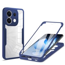 DUAL Kétoldalas tok fóliával Oppo Reno13 5G kék