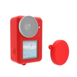 PULUZ Szilikon tok DJI Osmo Action 5 Pro / Osmo Action 4 / Osmo Action 3 akciókamerához, piros
