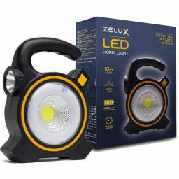 Zelux 10W akkumulátoros napelemes reflektor