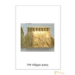 (10 szín) Függöny szegő. Zebra sörény paszomány fazon 7008-744 Világos arany