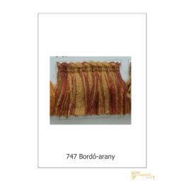 (10 szín) Függöny szegő. Zebra sörény paszomány fazon 7008-747 Bordó-arany