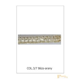 (3 változat 6 szín) Elegáns gyöngyös paszományhoz bortni 9834 col3/7 Bézs-arany