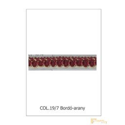 (3 változat 6 szín) Elegáns gyöngyös paszományhoz bortni 9834 col19/7 Bordó-arany