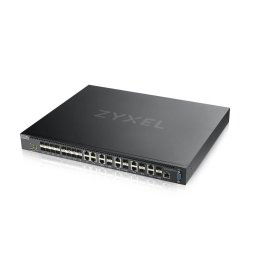 Zyxel XS3800-28, 28 portos 10GbE L2 switch, MultiGig, 12x 10G Copper, 8x 10G dual pers., 8x 10G SFP . Dupla tápegység