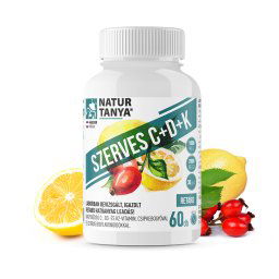 Natur Tanya Szerves C+D+K - Retard 1000mg C-vitamin, 2000IU D3-vitamin, 30 µg natto fermentált K2-vitamin