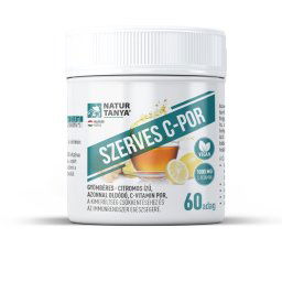 Natur Tanya Szerves C-vitamin por – azonnal oldódó, gyömbéres-citromos ízű, 114 g, 60 adag