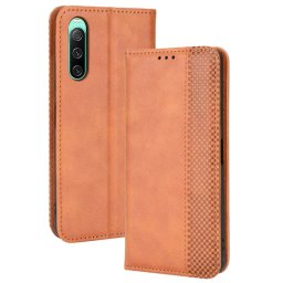 BUSINESS Pénztárcahuzat Sony Xperia 10 IV 5G barna színű