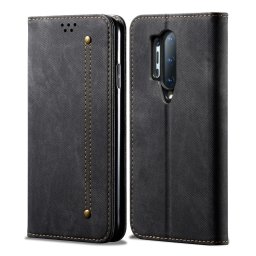DENIM pénztárcahuzat One Plus 8 Pro-hoz fekete