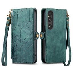GEOM Wallet tok Sony Xperia 10 VI zöld színben