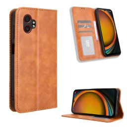 BUSINESS Pénztárca tok Samsung Galaxy Xcover 7 Pro barna színben