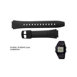 W-800 Casio fekete műanyag szíj