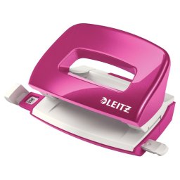 LEITZ Mini lyukasztó NeXXt 5060, rózsaszín metál színű