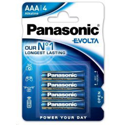 PANASONIC alkáli elemek EVOLTA Platinum LR03EGE / 4BP AAA 1,5V (buborékfólia 4db)