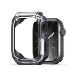 Apple Watch 10 (46 mm), Műanyag + szilikon védőkeret, szíj nélkül, közepesen ütésálló, Dux Ducis Tamo, átlátszó/sötétkék