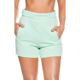 Rövidnadrág menta csinos magasított derekú L-XL méret