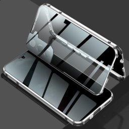 Mágneses burkolat 360 Samsung Galaxy S21 FE 5G ezüst