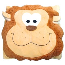 Gyerek párna CUDDLI FRIENDS 70x70 cm plüss - több színben Termék színe: Barna