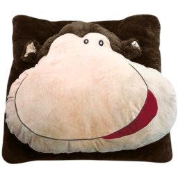 Gyerek párna CUDDLI FRIENDS 70x70 cm plüss - több színben Termék színe: Sötétbarna
