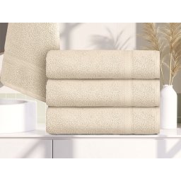 CLARYSSE ELEGANCE törölköző 70x140 cm krémszínű, 100% pamut