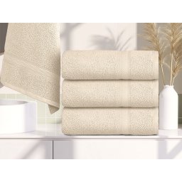 CLARYSSE ELEGANCE törölköző 60x110 cm krémszínű, 100% pamut