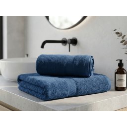 CLARYSSE ELEGANCE törölköző 60x110 cm sötétkék, 100% pamut