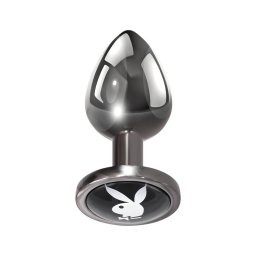 Playboy Tux - anál plug kezdőknek, kis méret (ezüst)