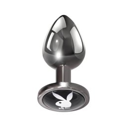 Playboy Tux - butt plug - kicsi (ezüst)