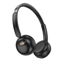 HOCO W62 bluetooth fejhallgató SZTEREO (v5.3, mikrofon, 3.5mm jack aljzat) FEKETE