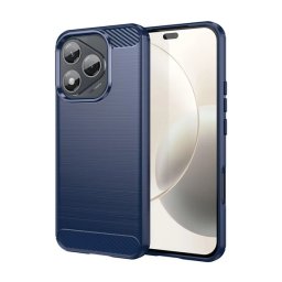 Szilikon telefonvédő (ütésállóság, légpárnás sarok, szálcsiszolt, karbon minta) SÖTÉTKÉK Honor 400 Lite