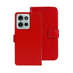 IDEWEI Pénztárcahuzat Motorola Moto G75 5G piros