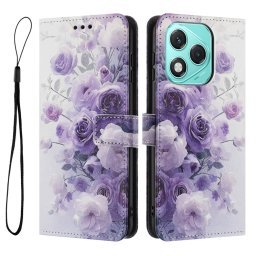 ART Pénztárca tok Honor 400 Lite 5G PURPLE ROSE telefonhoz