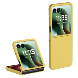PLASTIC Védő műanyag tok Motorola Razr 60 Ultra sárga színben