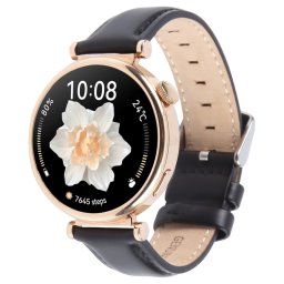 LEATHER Bőr szíj Garmin Lily 2 / Lily 2 Active fekete
