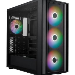Cooler Master tok MasterBox 600, ATX, átlátszó oldallap, 3x 140mm ARGB ventilátor, 1x 120mm ARGB ventilátor, ARGB hub, Fekete