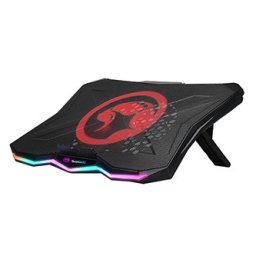 Laptop állvány, FN-40, színes háttérvilágítással, ventilátorral, fekete-piros, Marvo, 2 portos hubbal, ELADÓ