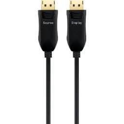 PremiumCord Optikai DisplayPort 1.3/1.4 csatlakozókábel M/M, aranyozott csatlakozó 30m