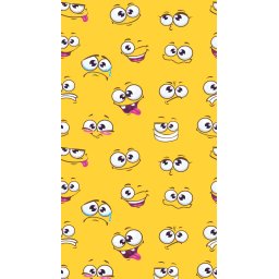 Gyorsan száradó strandtörölköző SMILE 100x180 cm sárga, 100% mikroszálas