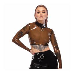 LATEX - áttetsző latex felső, áttetsző-fekete