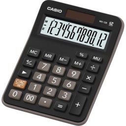 CASIO Számológép, asztali, 12 számjegy, CASIO "MX 12B", fekete
