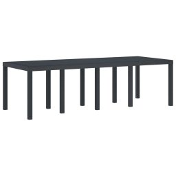vidaXL Kerti Asztal Antracit 250 x 100 x 73 cm polirattan