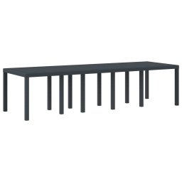 vidaXL Kerti Asztal Antracit 300 x 100 x 73 cm polirattan