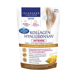 Interherb Intense Kollagén&Hyaluronsav Porcépítő italpor nádcukorral narancsízű 360g