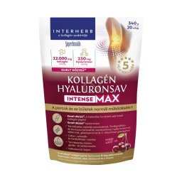 Interherb Kollagén&Hyaluronsav Intense Max porcépítő italpor meggy-koktél ízű 340g