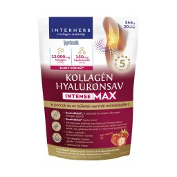Interherb Kollagén&Hyaluronsav Intense Max porcépítő italpor eper-koktél ízű 346g