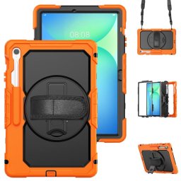 SOLID 360 Ütésálló tok Samsung Galaxy Tab S10 FE+ narancssárga